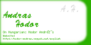 andras hodor business card